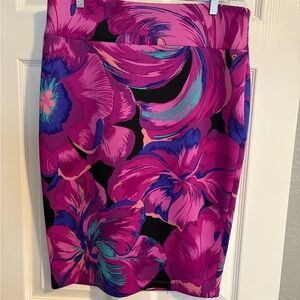 Talia Sodi Bold Floral Skirt in Pink and Purple